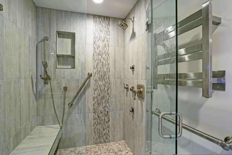 Glass Shower Door with Frameless Design